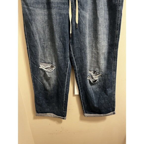Aerie Pull On Distressed Drawstring Waist Jeans Women's Size XL - Picture 3 of 8